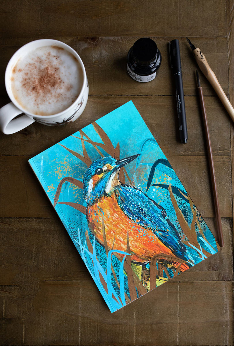A5 Kingfisher Perfect Bound Paperback Notebook