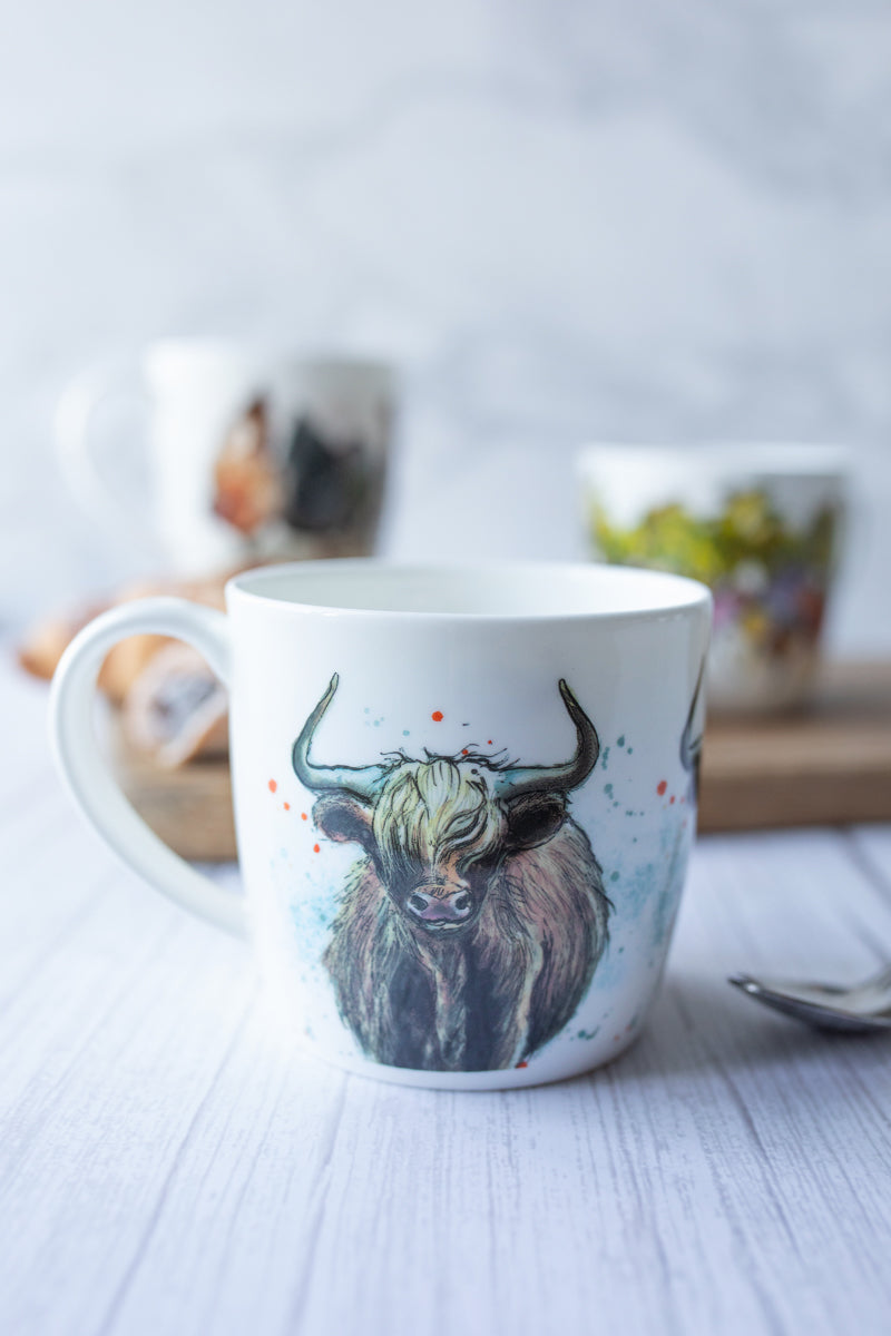 Highland Cow Bone China Mug