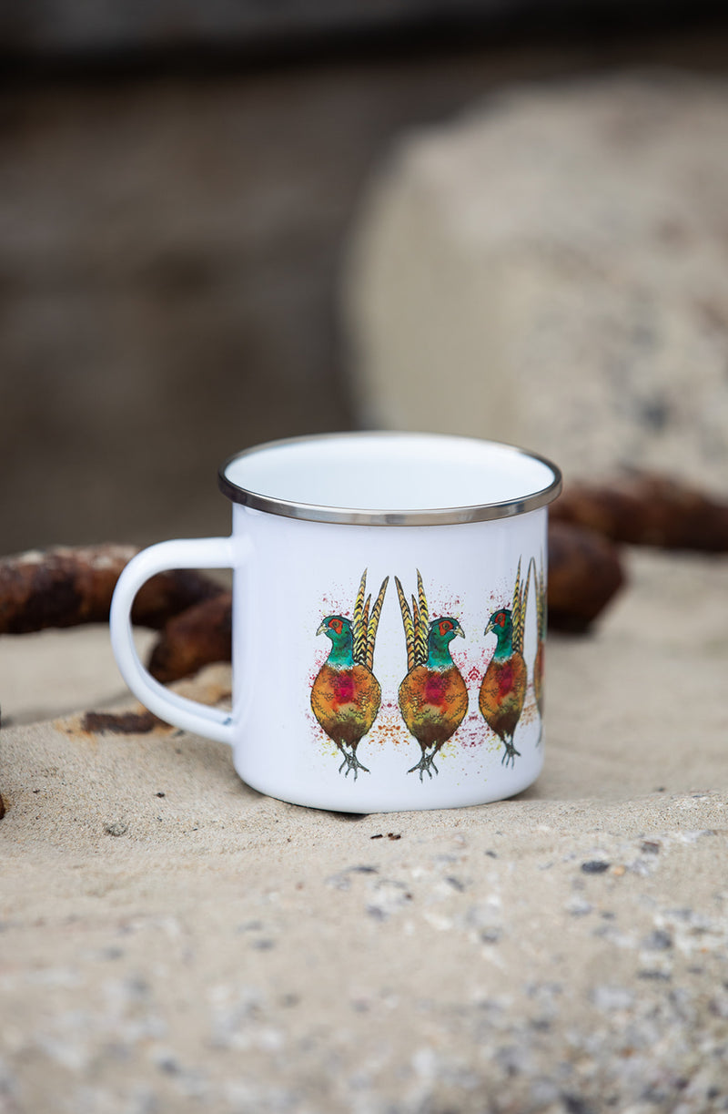 Pheasant Enamel Mug