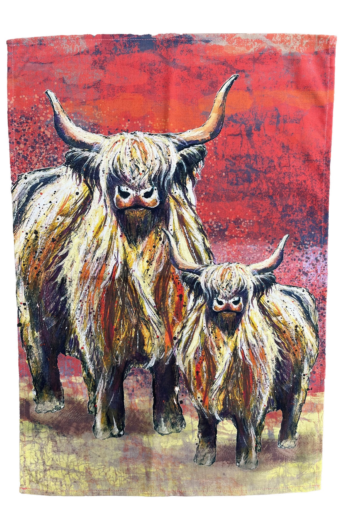 Highland Cow Tea Towel