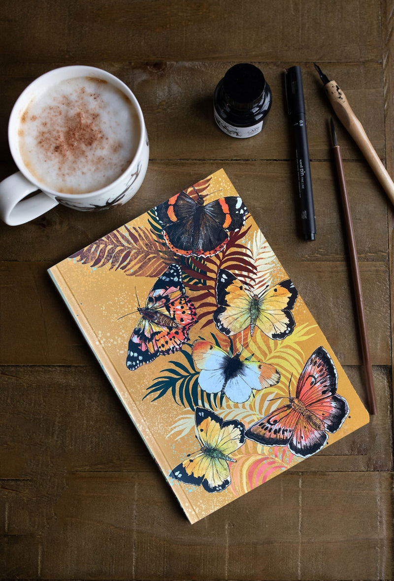 A5 Butterfly Perfect Bound Paperback Notebook
