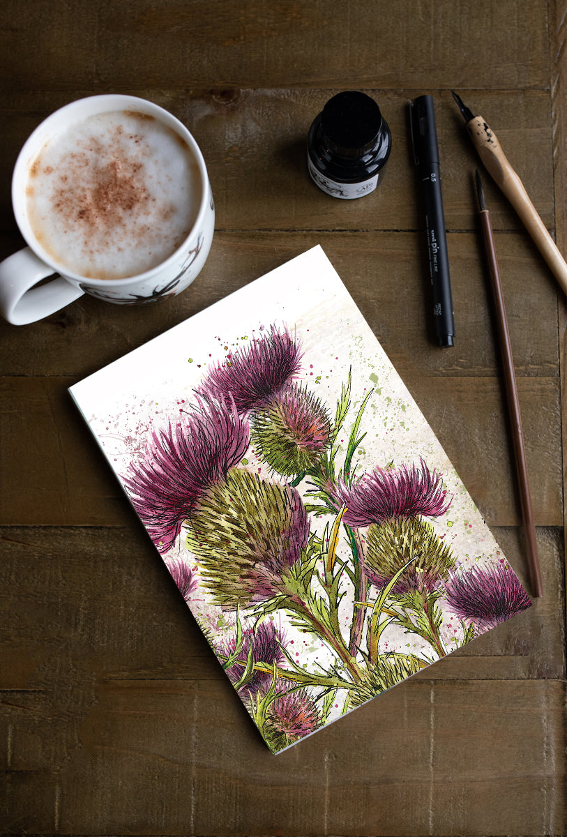 A5 Thistle Perfect Bound Paperback Notebook