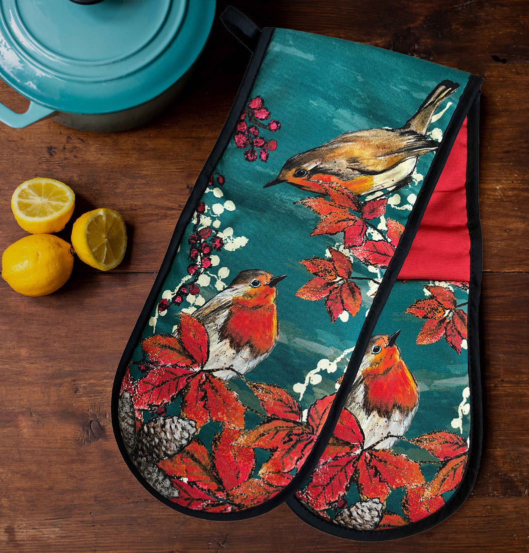 Christmas Robin Oven Glove
