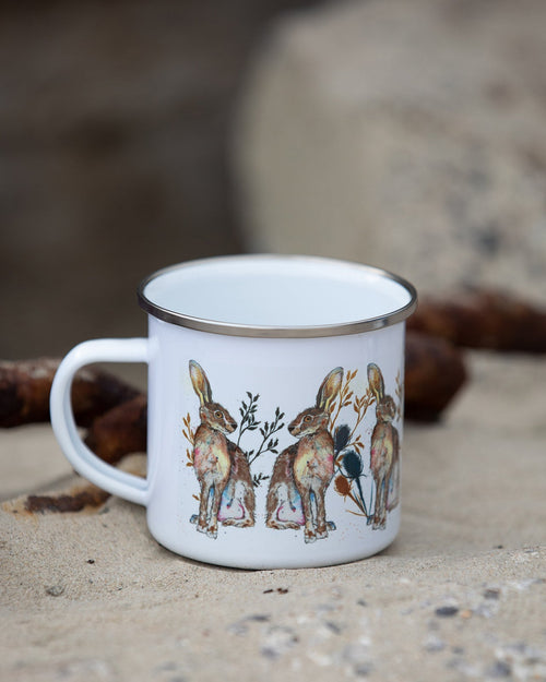 Hare Enamel Mug