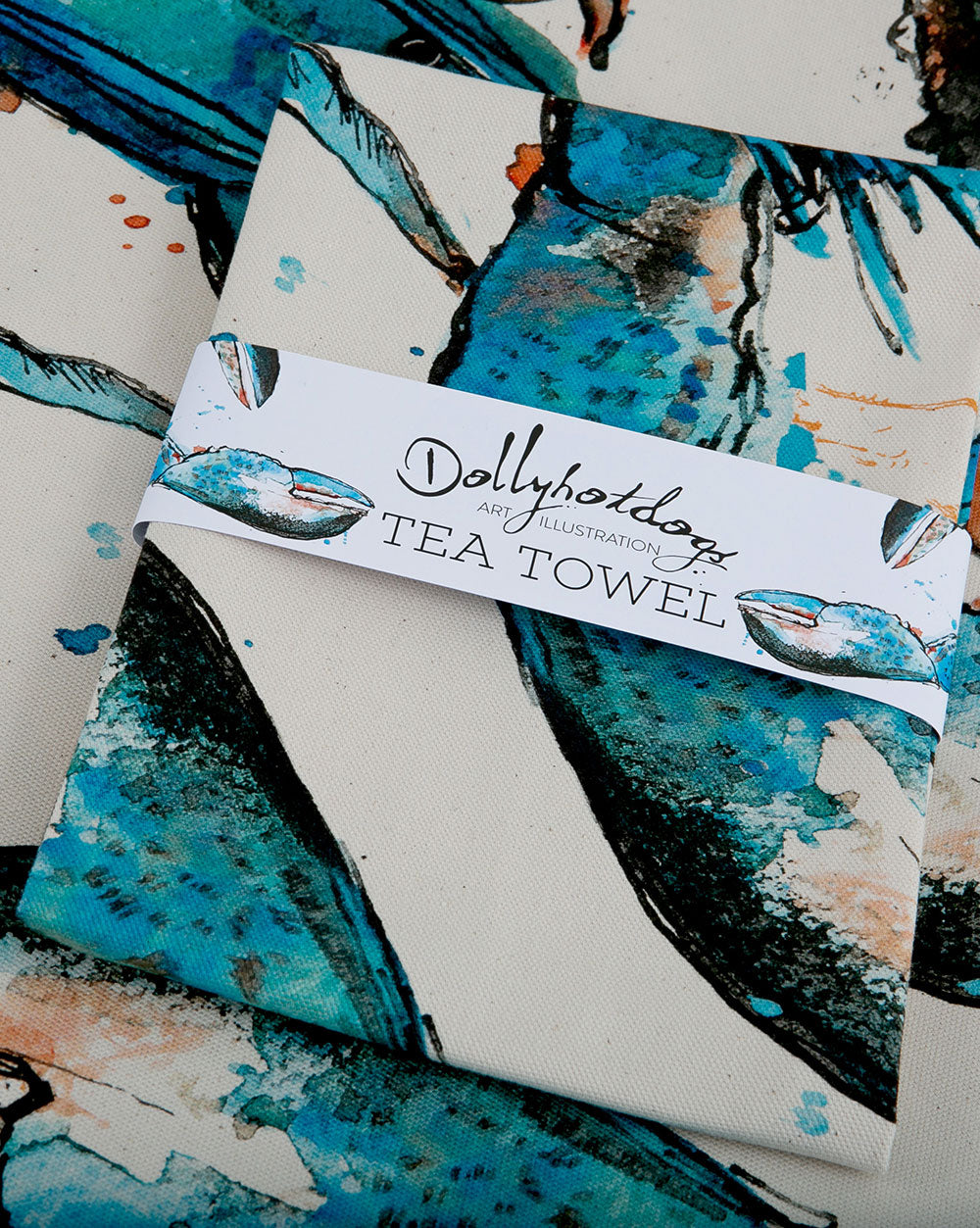 Blue Lobster Tea Towel