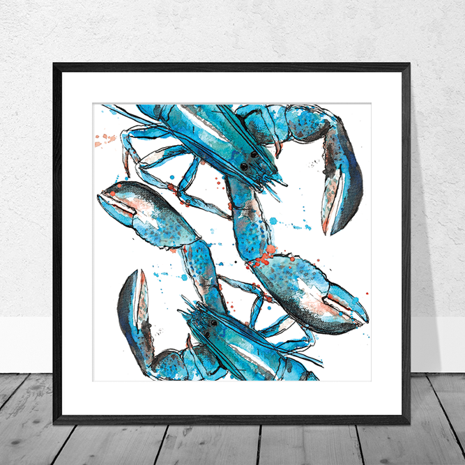 Blue Lobster Art Print