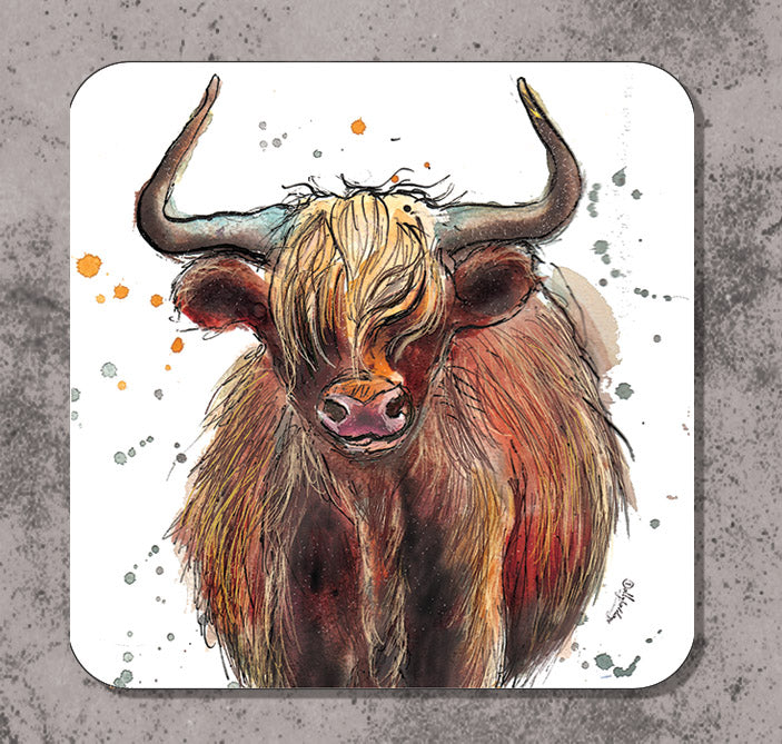 Highland Cow Coaster