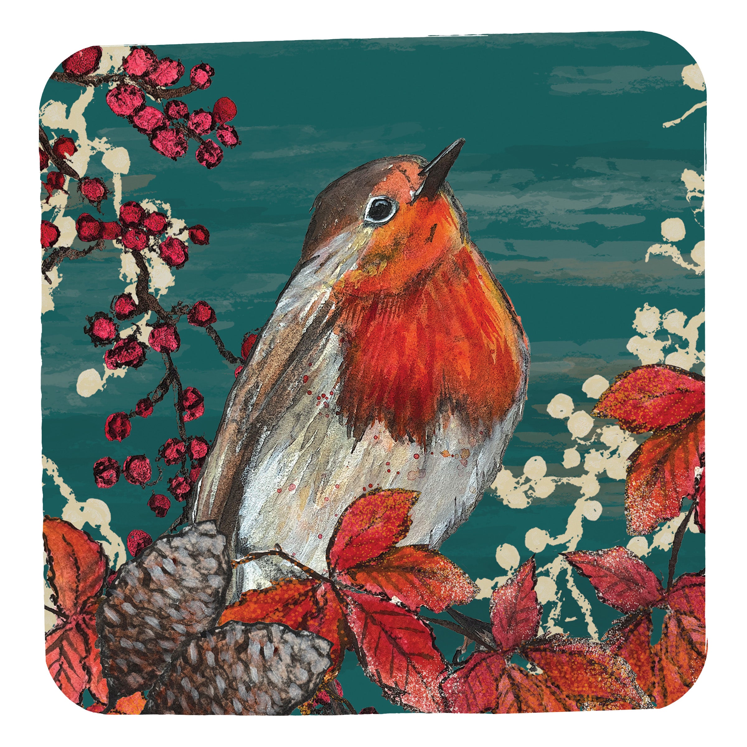Christmas Robin Coaster