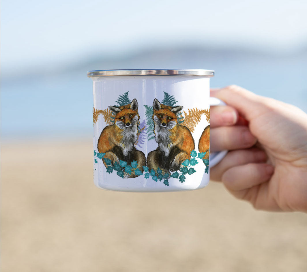Fox Enamel Mug
