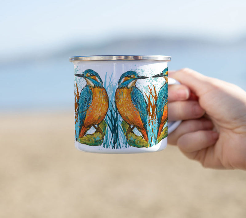 Kingfisher Enamel Mug