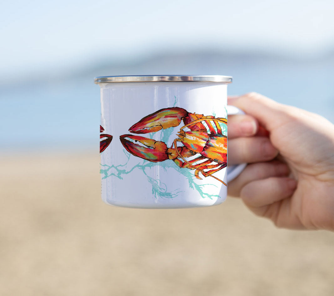 Lobster Enamel Mug