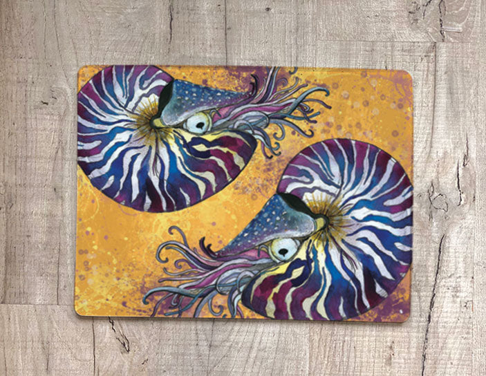 Glass Workstop Saver with Beautiful Nautilus Design