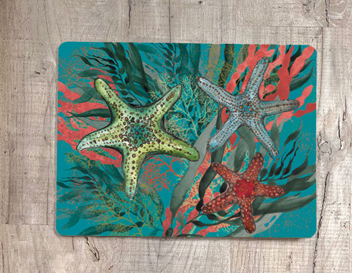 Glass Workstop Saver with Beautiful Starfish Design
