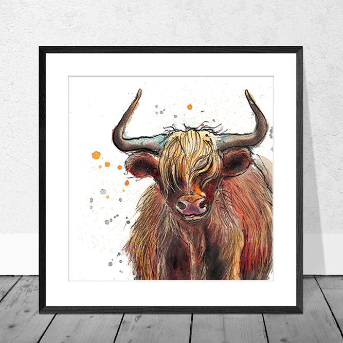 Highland Cow Art Print