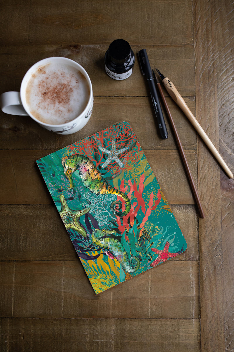 A5 Seahorse Starfish Perfect Bound Paperback Notebook