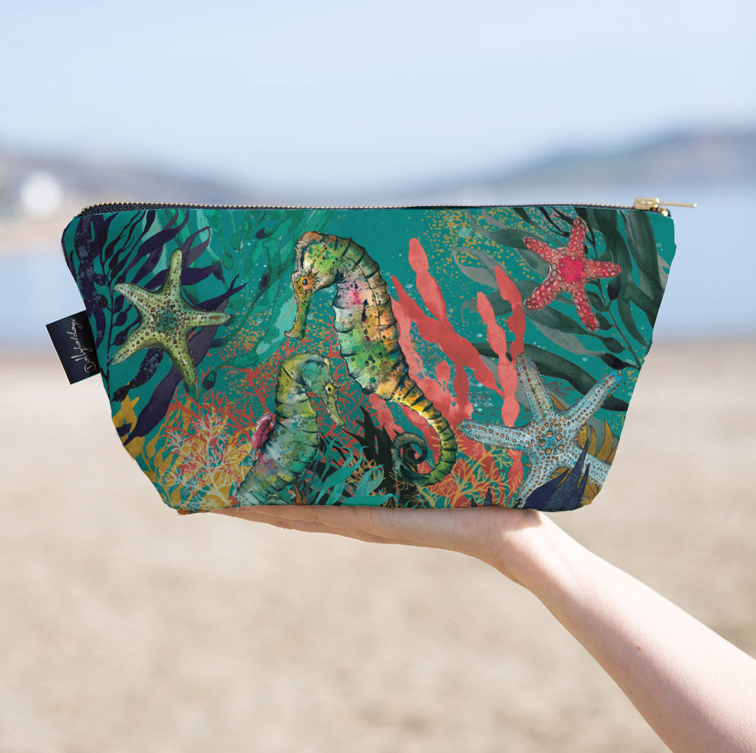 Seahorse & Starfish Cosmetic Bag