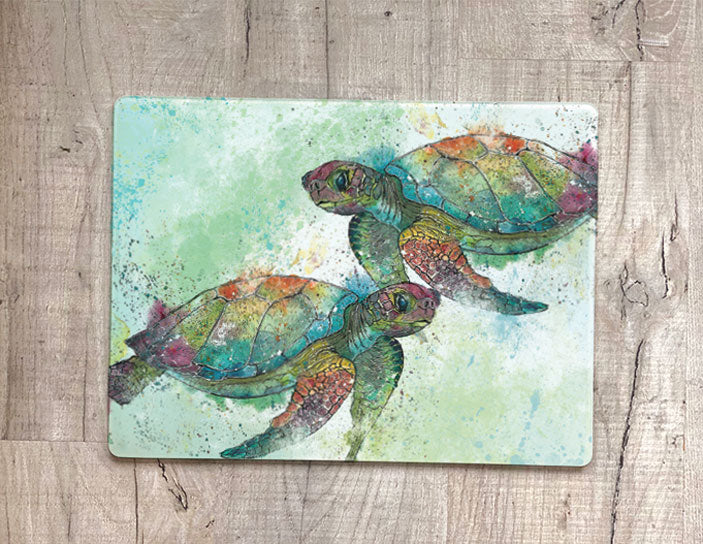 Glass Workstop Saver with Beautiful Turtle Design