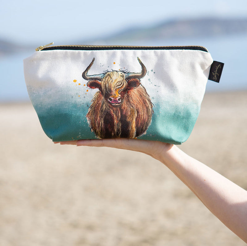 Highland Cow Cosmetic Bag