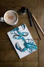 A5 Blue Lobster Perfect Bound Paperback Notebook