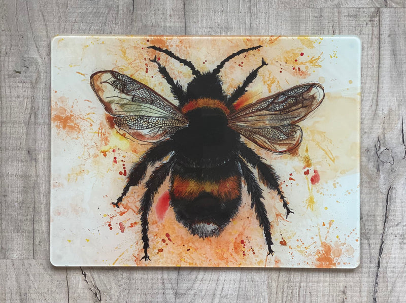 Glass Workstop Saver with Beautiful Bee Design
