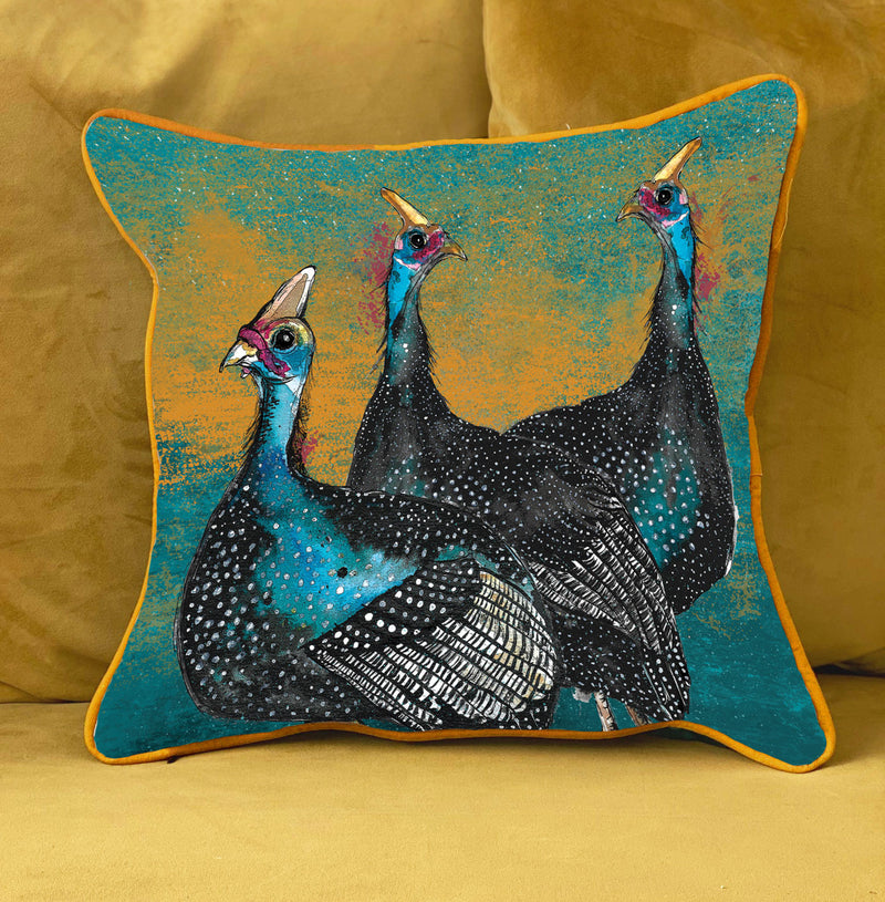 Guinea Fowl Cushion Cover